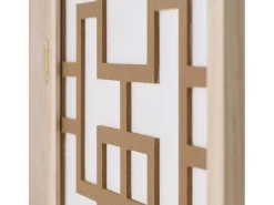 Separador de ambiente 170x120x2.0 cm Natural/Blanco/Marrón Shoji de 3 paneles
