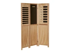 Separador de ambiente 170x120x2 cm biombo de madera natural