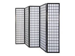 Separador de ambiente 175x220x2.2 cm negro Shoji