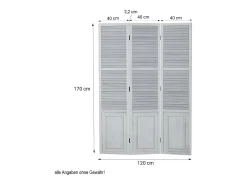 Separador de ambiente 170x120x2 cm Gris