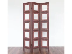 Separador de ambiente 161x93x2 cm paraviento marrón