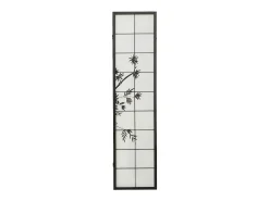 Separador de ambientes 132x2x179 cm negro Shoji
