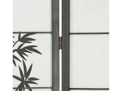 Separador de ambientes 132x2x179 cm negro Shoji
