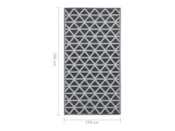 Seran Alfombra de exterior ARAKIL negra 190x290 cm PP