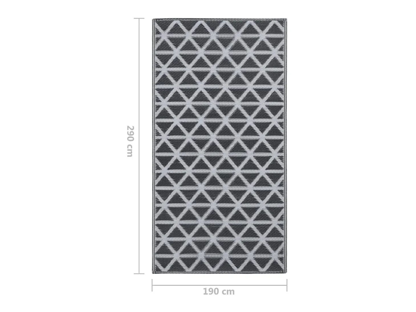 Seran Alfombra de exterior ARAKIL negra 190x290 cm PP