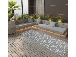 Seran Alfombra de exterior ARAKIL gris 80x250 cm PP