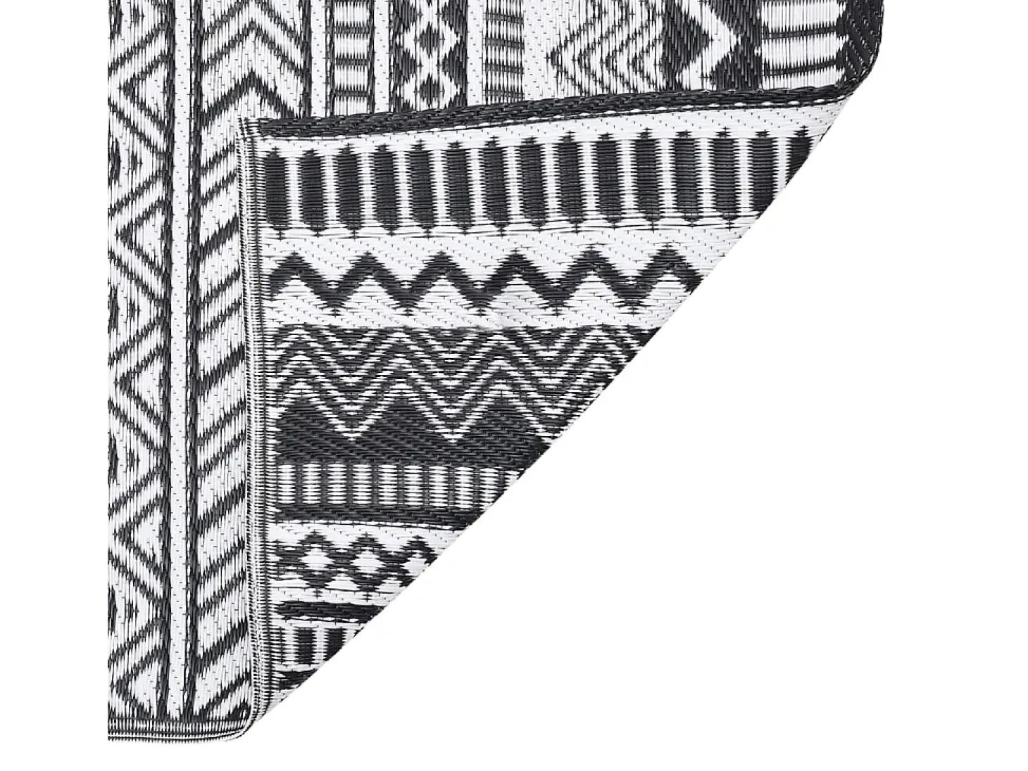 Seran Alfombra de exterior ARAKIL negra 140x200 cm PP