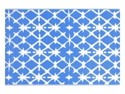 Seran Alfombra exterior ARAKIL azul y blanco 160x230 cm PP