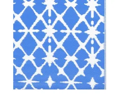 Seran Alfombra exterior ARAKIL azul y blanco 160x230 cm PP