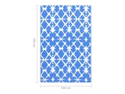 Seran Alfombra exterior ARAKIL azul y blanco 160x230 cm PP