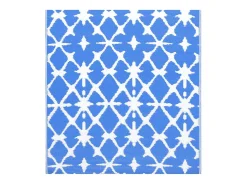 Seran Alfombra exterior ARAKIL azul y blanco 160x230 cm PP