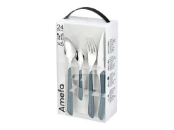 Set de 24 cubiertos Eclat Amefa acero inoxidable azul