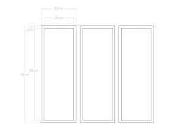 Set de 3 Espejo de pared - NOG - DECOWOOD