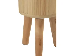 Set de 3 macetas de madera natural 27x27x50 cm