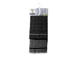 Set de 2 paños de cocina cuadrados de ESPONJA negra
