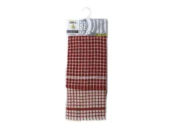 Set de 2 paños de cocina cuadrados de ESPONJA roja