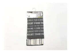 Set de 2 paños de cocina en algodón gris FOOD, jacquard 50x70 cm
