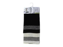 Set de 2 paños de cocina JACQUARD de algodón negro