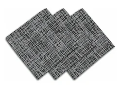 Set de 3 servilletas 45x45 cm GALAXY negro, de Soleil d'ocre