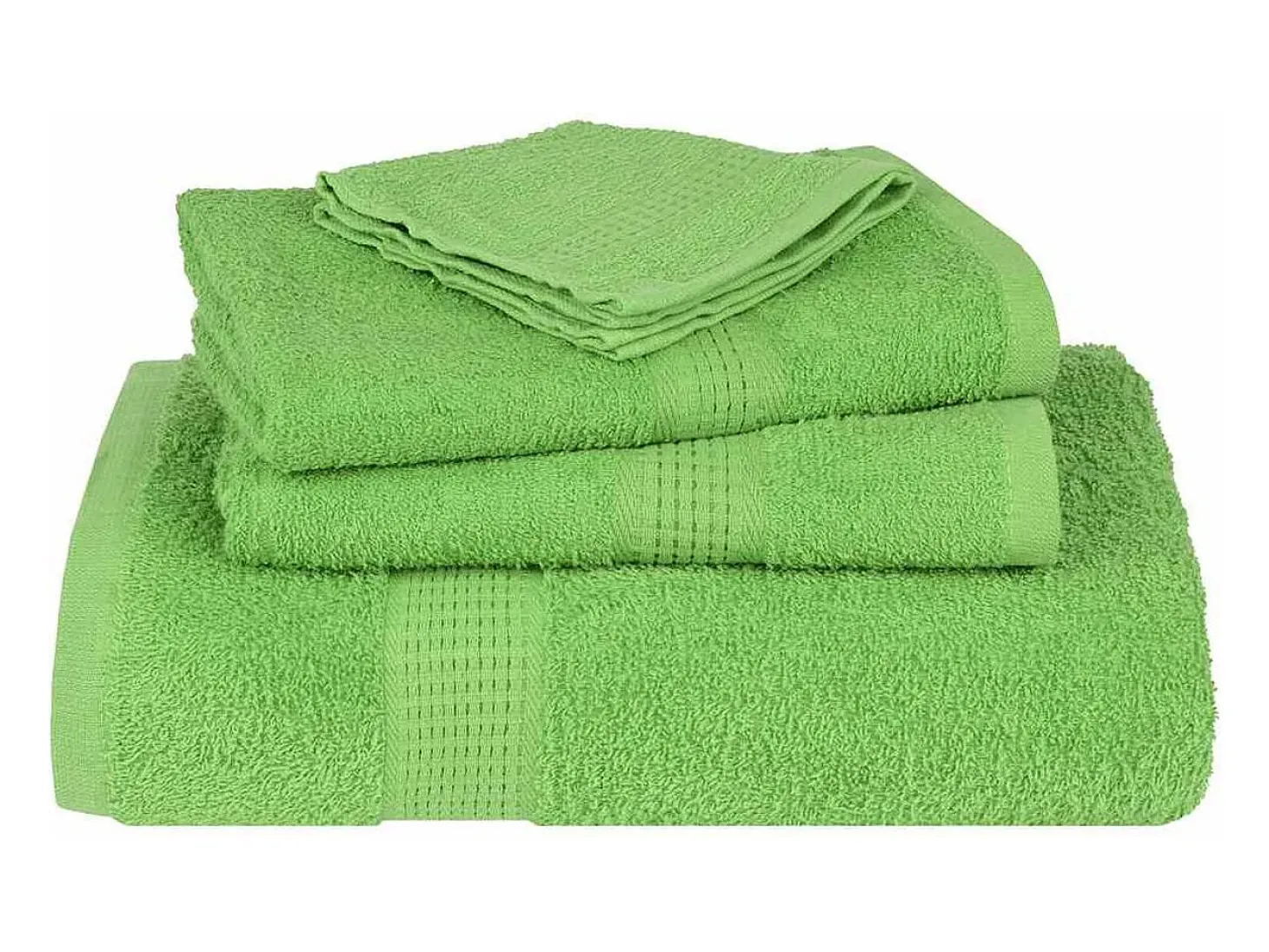 Set de 8 toallas Ariel 360 gramos verde algodón