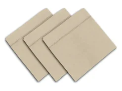 Set de 3 toallas 45x45 cm VENECIA beige, por Soleil d'Ocre