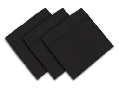 Set de 3 toallas 45x45 cm VENISE negro, por Soleil d'Ocre