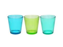 Set de 3 vasos multicolor linea Golf Tognana
