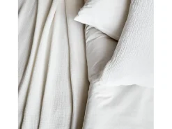Set de cama de gasa de algodón blanco