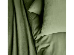 Set de cama de gasa de algodón caqui
