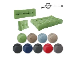 Set de cojines para paletas verde 120x80x15 flocken