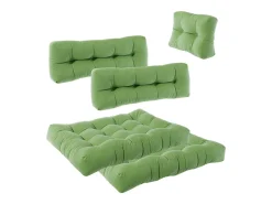 Set de cojines para paletas verde 120x80x15 flocken