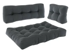 Set de cojines para paletas antracita 120x15x80 flocken
