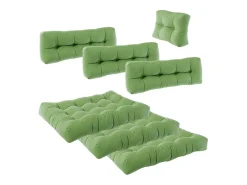 Set de cojines para paletas verde 120x80x15 flocken