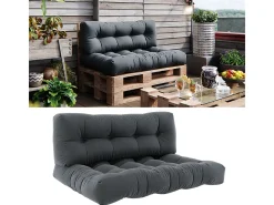 Set de cojines para paletas antracita 120x15x80 flocken