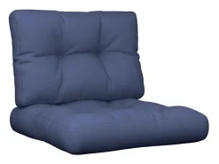 Set de cojines para sofá de palets tela azul marino 60x40x12 cm