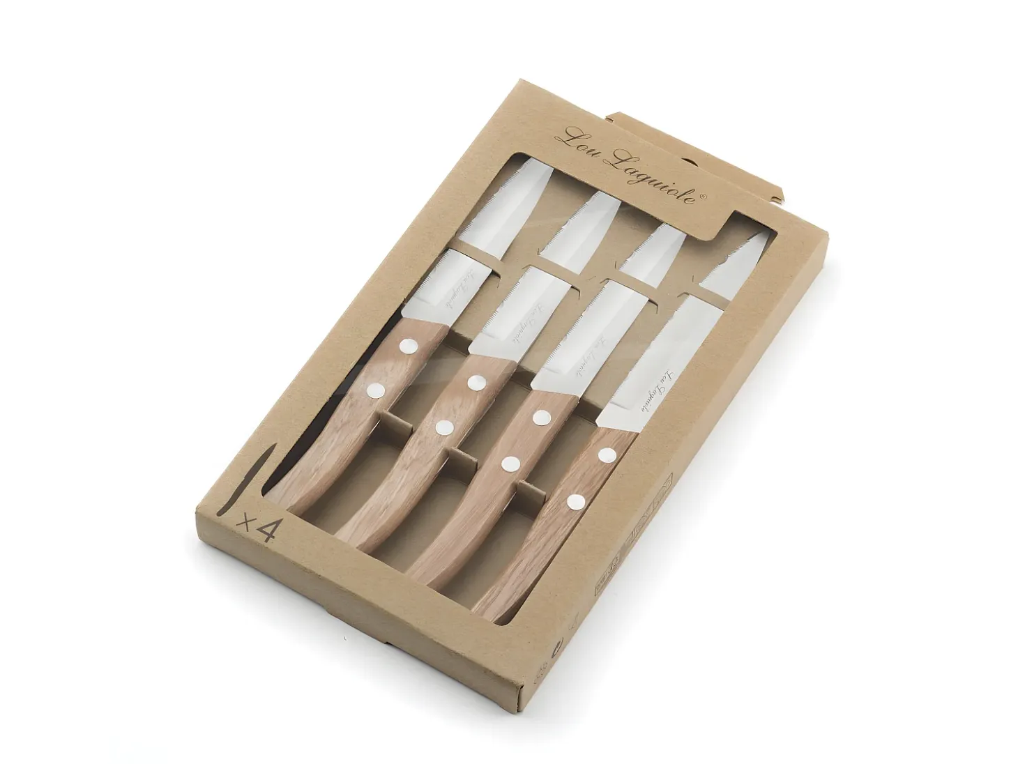 Set de Cuchillos Amefa 497511NT01PK4 Marrón Metal 4 Piezas 21,5 cm (4 Unidades)