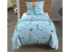 Set de fundas nórdicas 120x150 cm SIRENES azul, 100% algodón 57 hilos/cm2