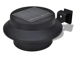 Set de lámparas solares de exterior para valla 6 piezas negro ES237011