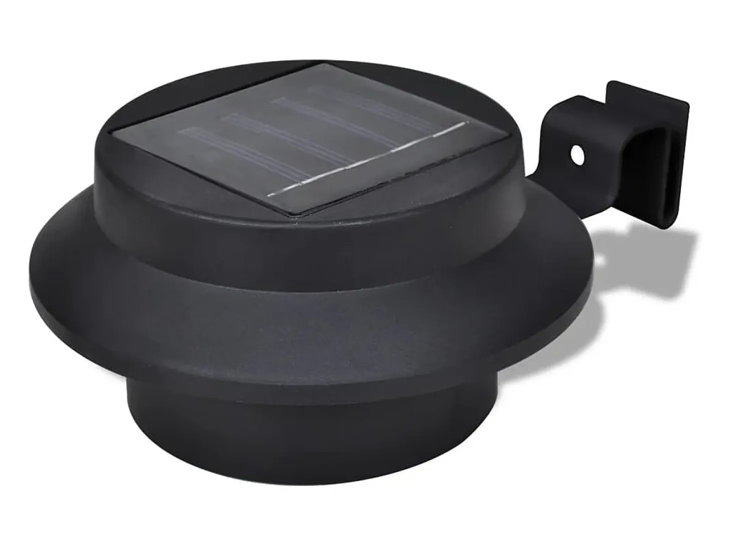 Set de lámparas solares de exterior para valla 6 piezas negro ES237011