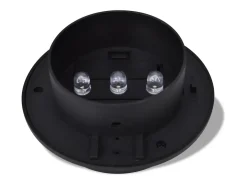 Set de lámparas solares de exterior para valla 6 piezas negro ES237011