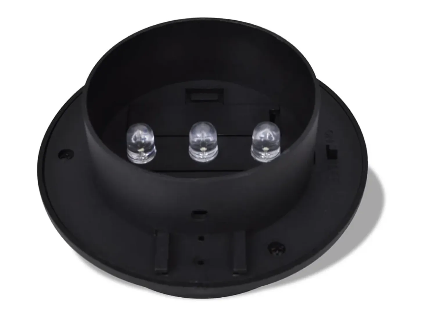 Set de lámparas solares de exterior para valla 6 piezas negro ES237011