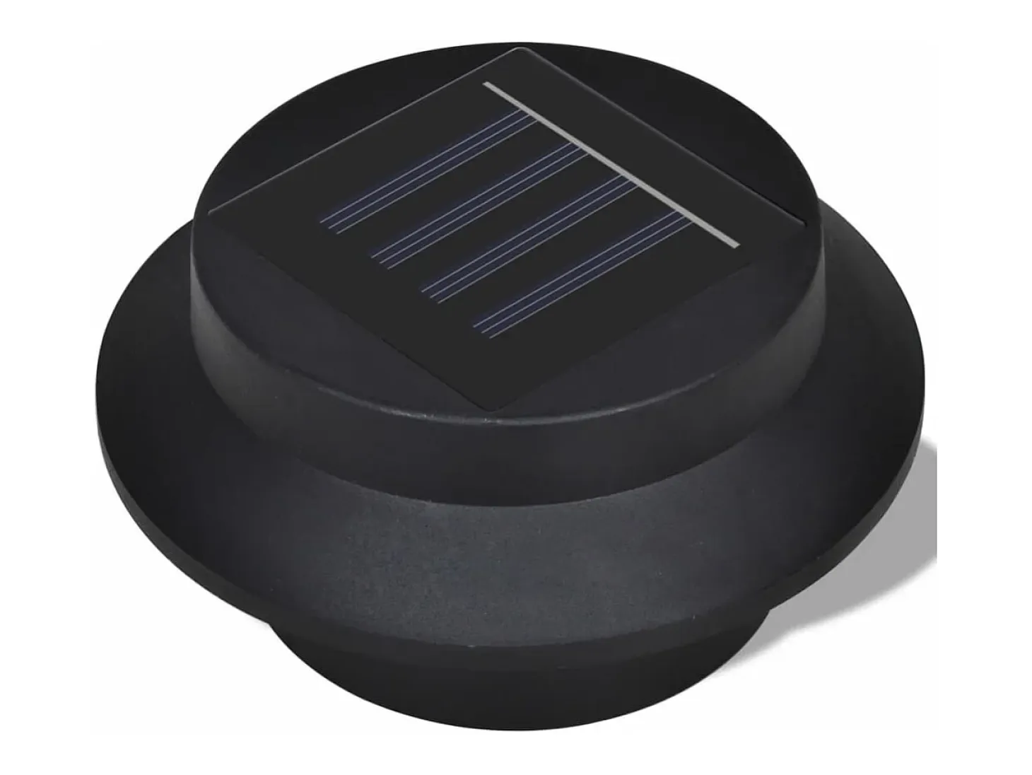 Set de lámparas solares de exterior para valla 6 piezas negro ES237011