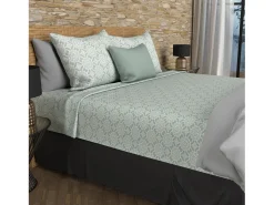 Set de sábanas de algodón 57 hilos 240x290 cm ESMERALDA verde