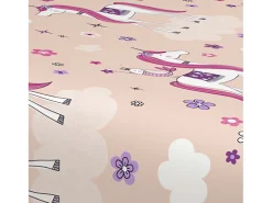 Set de sábanas 180x290 cm LISOcornios rosa, 100% algodón 57 hilos/cm2