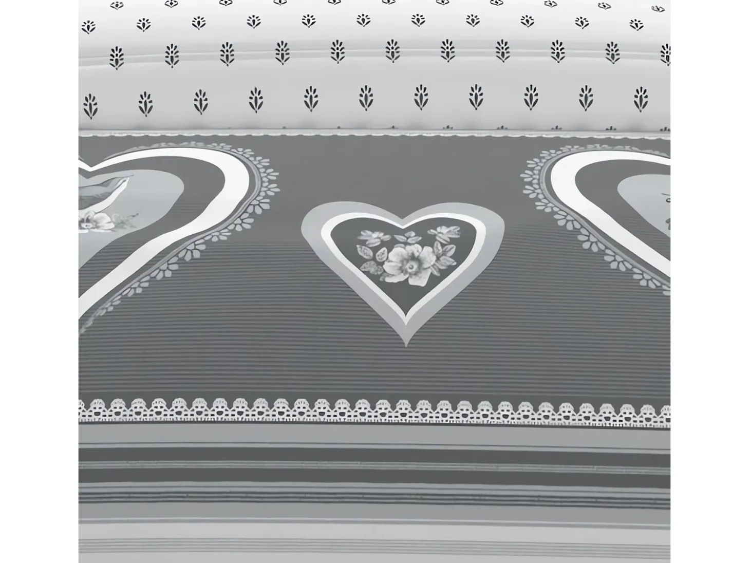 Set funda edredón de algodón 57 hilos 240x220 cm PASSION gray