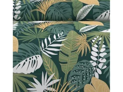 Set funda nórdica de algodón 57 hilos 240x220 cm TANZANIA verde