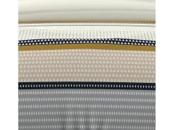 Set funda nórdica de algodón 57 hilos 260x240 cm THALES mostaza