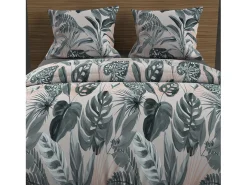 Set funda nórdica de algodón 57 hilos 260x240 cm TROPIC green