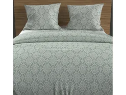 Set funda nórdica de algodón 57 hilos 240x220 cm ESMERALDA verde