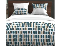 Set funda nórdica de algodón 57 hilos 240x220 cm FABIO azul